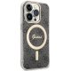 Guess iPhone 15 Pro vāciņš IML 4G Gold Stripe, melns
