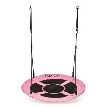 Bērnu dārza ligzdas šūpoles ECOTOYS 100cm 150kg, rozā