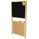 Children\'s Double-sided Magnetic Wooden Drawing Board with Accessories, 37x48x90 cm