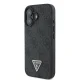 Guess Ādas 4G Triangle Strass MagSafe futrālis iPhone 16 Plus - melns | Leather case for black