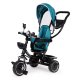 ECOTOYS Kids Tricycle with 360° Rotating Seat and Canopy, Blue-Green