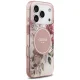 Чехол Guess IML Flower & Tonal Circle MagSafe для iPhone 18 Pro и 17 Pro, розовый