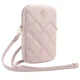 Guess Zip Quilted 4G telefona somiņa, rozā