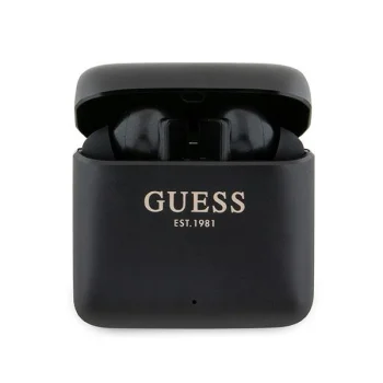 Bluetooth наушники Guess GUTWSSU20ALEGK TWS Printed Logo, черные