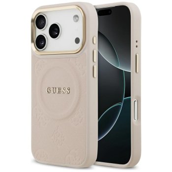 Guess Peony Hot Stamp MagSafe vāciņš iPhone 17 Pro - Rozā | Phone Case Cover Pink