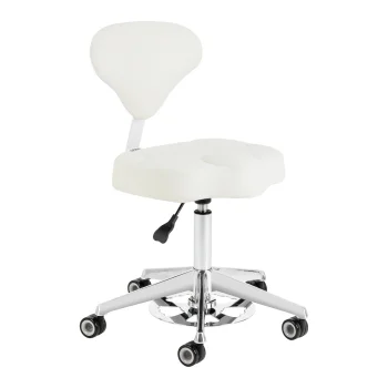 Kosmetologa taburete Azzurro 156-F Bump-Up, balta