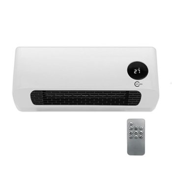 Ventilators Elektriskais Sildītājs ar Tālvadības Pulti, 1000W/2000W | Fan Electric Heater