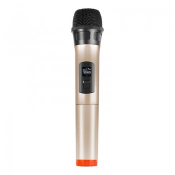 Bezvadu dinamiskais mikrofons UHF PULUZ PU628J 3,5 mm (zelta) | Wireless dynamic microphone 3.5mm (gold)