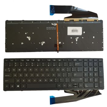 HP ZBook 15 G3, G4, 17 G3, G4 Replacement Keyboard, US Layout, Black