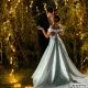 Садовая гирлянда на солнечных батареях 50 LED сосулек, теплый свет