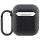 BMW AirPods 1 / 2 maciņš Carbon Double Metal Logo, melns