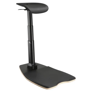Maclean MC-872 ergonomisks biroja krēsls ar pretnoguruma paklājiņu, melns