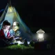 Uzlādējama LED COB kempinga lampa ar USB, zaļa