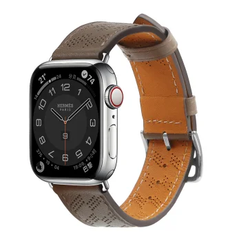 Ремешок из натуральной кожи для Apple Watch 38 / 40 / 41 мм темно-коричневый