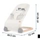NK-52 Nukido Šūpuļkrēsls ar rotaļlietām, Bēšs | Lounger Rocker Chair with Toys