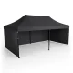 Plonos Garden Pavilion with 3 Walls 3x6m Black