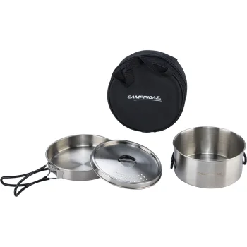 Campingaz 3-Piece Trekking Cookware Set, Stainless Steel