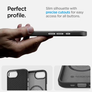 Spigen Enzo Aramid Mag vāciņš Apple iPhone 16e / 17e, Melns