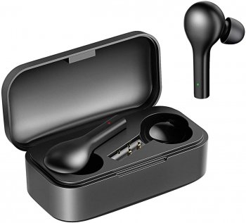 QCY T5 TWS Bluetooth 5.0 Wireless Earbuds with Charging Case, Black | Bezvadu Autsiņas Ausis
