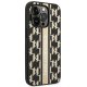 Karl Lagerfeld Case for iPhone 14 Pro Max, Monogram Stripe, Brown