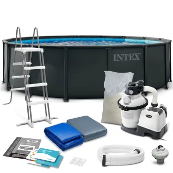 Karkasa baseins Intex Ultra XTR Frame 488 x 122 cm ar smilšu sūkni un piederumiem