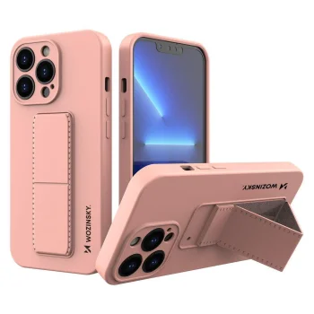 Чехол Wozinsky Kickstand Case для iPhone 13 mini с подставкой, розовый