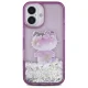 Hello Kitty iPhone 16 Case Liquid Glitter 50TH Anniversary Party, Purple