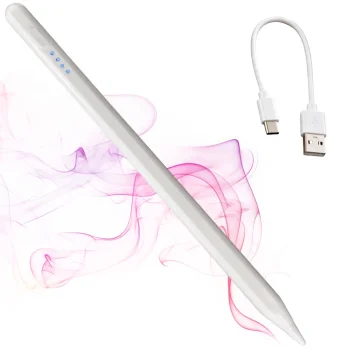 Активный стилус для сенсорных экранов, USB-C, наконечник 2 мм, белый
