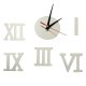 Stylish wall clock DIY 130cm Silver/Mirror