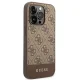 Guess iPhone 14 Pro vāciņš 4G Stripe Collection, brūns