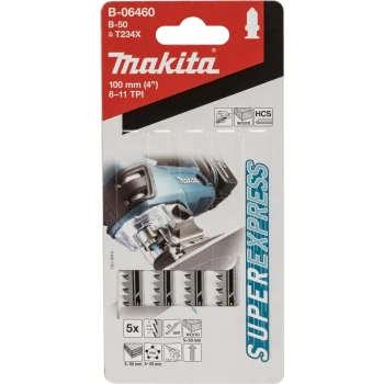 Пилки для лобзика по дереву Makita B-06460 B-50, 100 мм, 5 шт.
