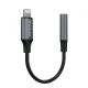 Wozinsky WALJ-01 Lightning uz 3.5 mm mini jack audio adapteris, melns