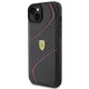 Ferrari iPhone 15 Plus vāciņš Twist Metal Logo, melns