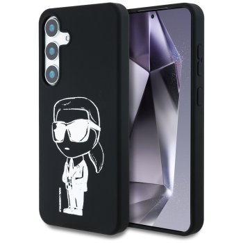 Чехол Karl Lagerfeld Silicone Graffiti Ikonik MagSafe для Samsung Galaxy S25 Черный