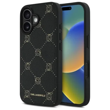 Apple iPhone 16 6.1'' Karl Lagerfeld Magsafe Karl Head Cover Case, Black