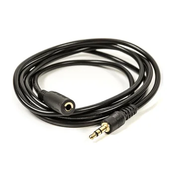 Audio AUX pagarinātāja kabelis 3.5 mm, 1.5 m, melns