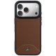 Mercedes Leather Wood Effect Curve MagSafe Case for iPhone 17 Pro Max, Brown