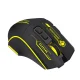 Wozinsky WMGB-1181 bezvadu optiskā spēļu pele 3200 DPI, melna/dzeltena
