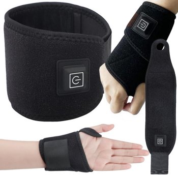 USB Heating Wrist Brace for Pain Relief with 3 Temperature Levels