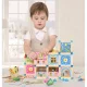 Bērnu Rotaļu Spēļu Leļļu Koka Māja - Konstruktors ar Aksesuāriem, 268 detaļas | Wooden Building Blocks Doll...