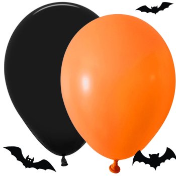 Halloween Balloon Set, Black and Orange, 20 pcs