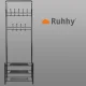 Напольная вешалка для одежды Ruhhy с полками для обуви