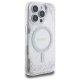 Чехол Guess Resin Gradient Glitter MagSafe для iPhone 16 Pro, серебристый