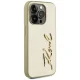 Чехол Karl Lagerfeld для iPhone 15 Pro Max Wrinkled Metal Signature, золотой