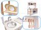 Bērnu Rotaļu Spēļu MDF Koka Virtuves Iekārta Komplekts ar Piederumiem LULILO, 85cm | Kids Toy Wooden Kitchen With...