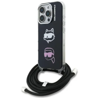 Чехол Karl Lagerfeld IML Crossbody для iPhone 16 Pro Max, черный
