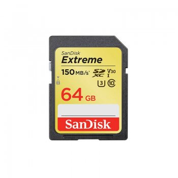 Memory card SanDisk Extreme SDXC 64GB 150/60 MB/s V30 UHS-I U3 (SDSDXV6-064G-GNCIN)