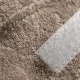 Бежевая махровая косметическая повязка на голову с липучкой