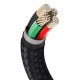 USB to Lightning Cable Baseus Cafule CALJK-A01 2.4A 1m Black