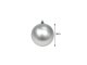 Christmas Tree Baubles, White and Silver, Unbreakable, 36 pcs Set, 3 cm
